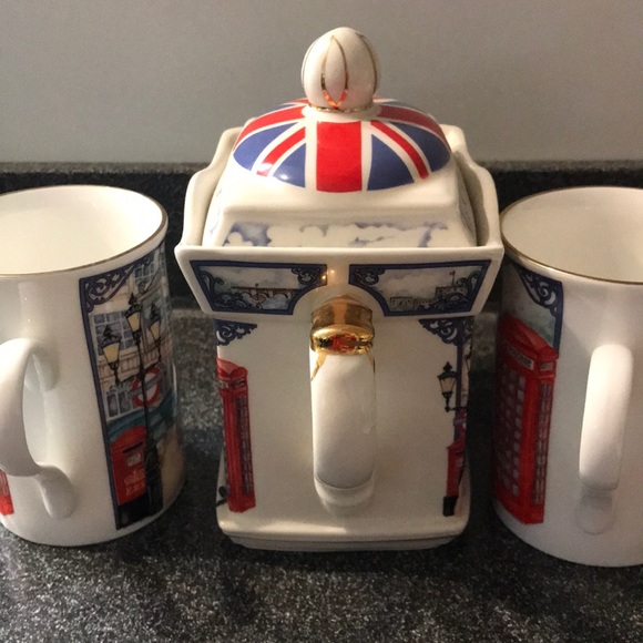 Bone China tea set trio James Sadler Piccadilly collector English Vintage - Picture 7 of 8